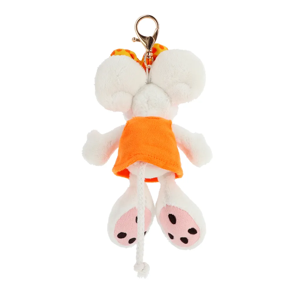 Porte-clés peluche Diddlina en robe orange 15cm Porte-clés peluche Diddlina en robe orange 15cm