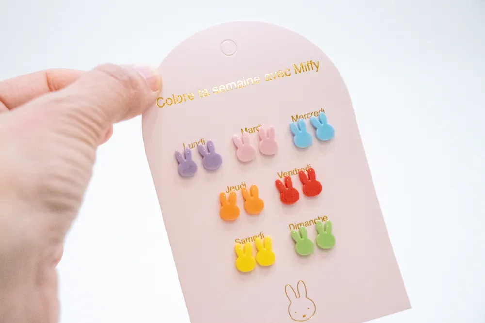 Carte Boucles d'oreilles Miffy- 7 paires