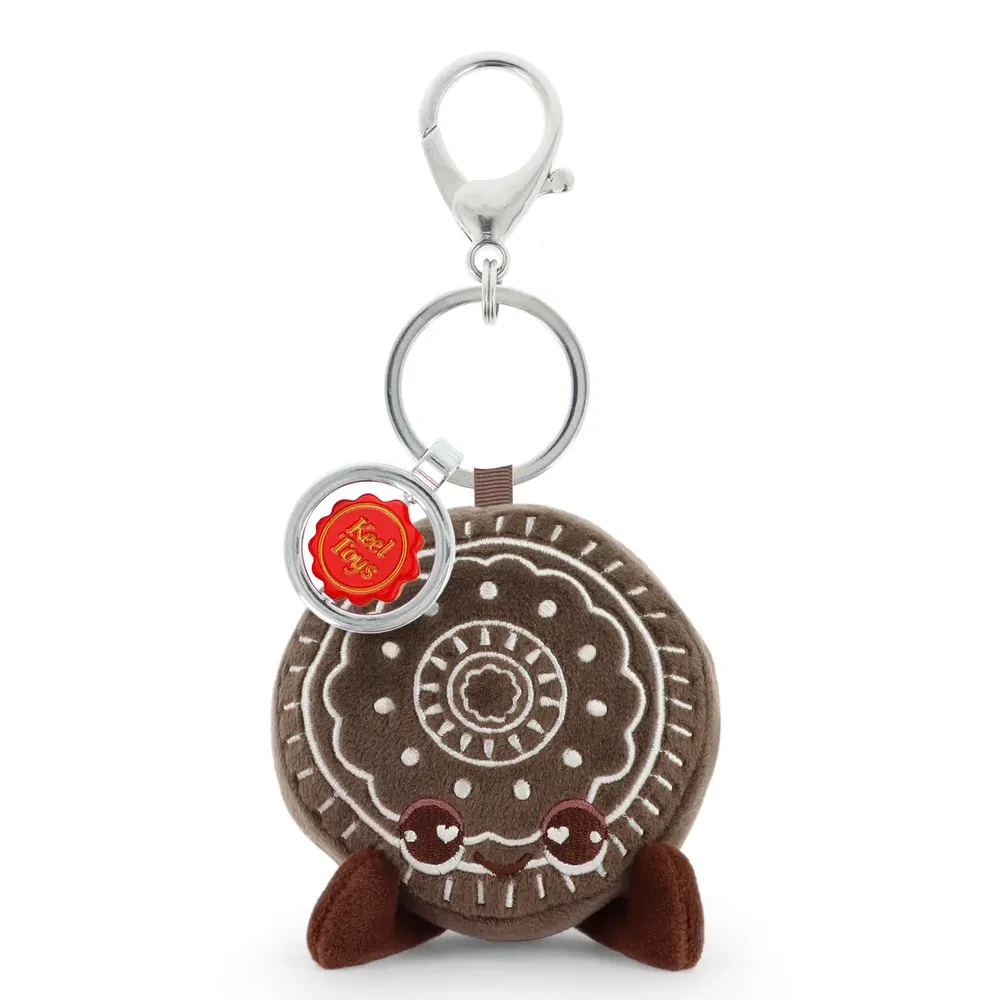 Porte-clés Peluche KeelEco Biscuit Cacao 12cm
