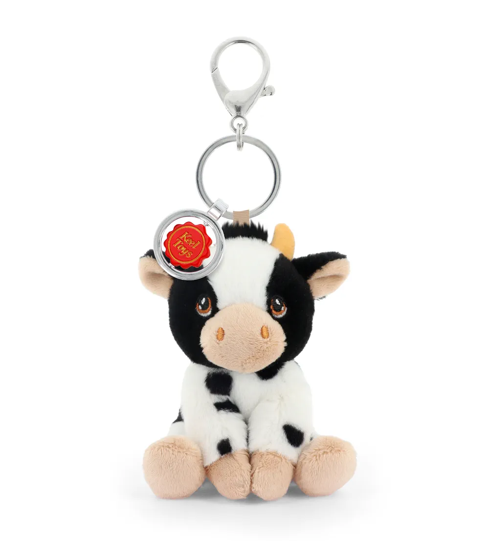 Porte-clés Peluche KeelEco Vache 12cm