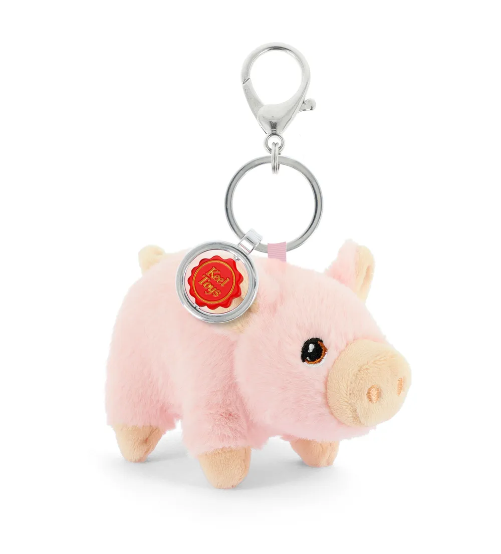 Porte-clés Peluche KeelEco Cochon 12cm
