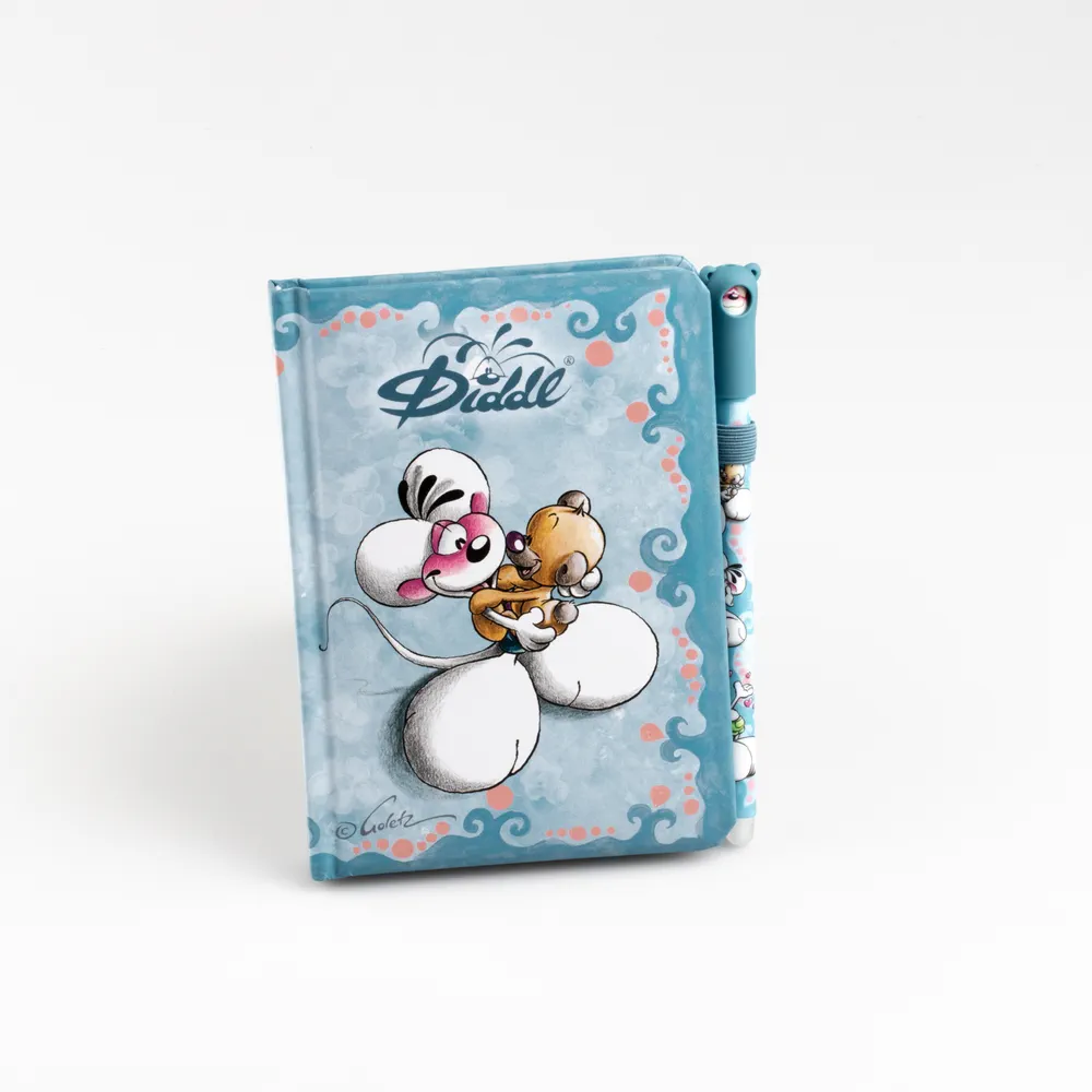 Carnet A6 Bleu + Stylo Diddl