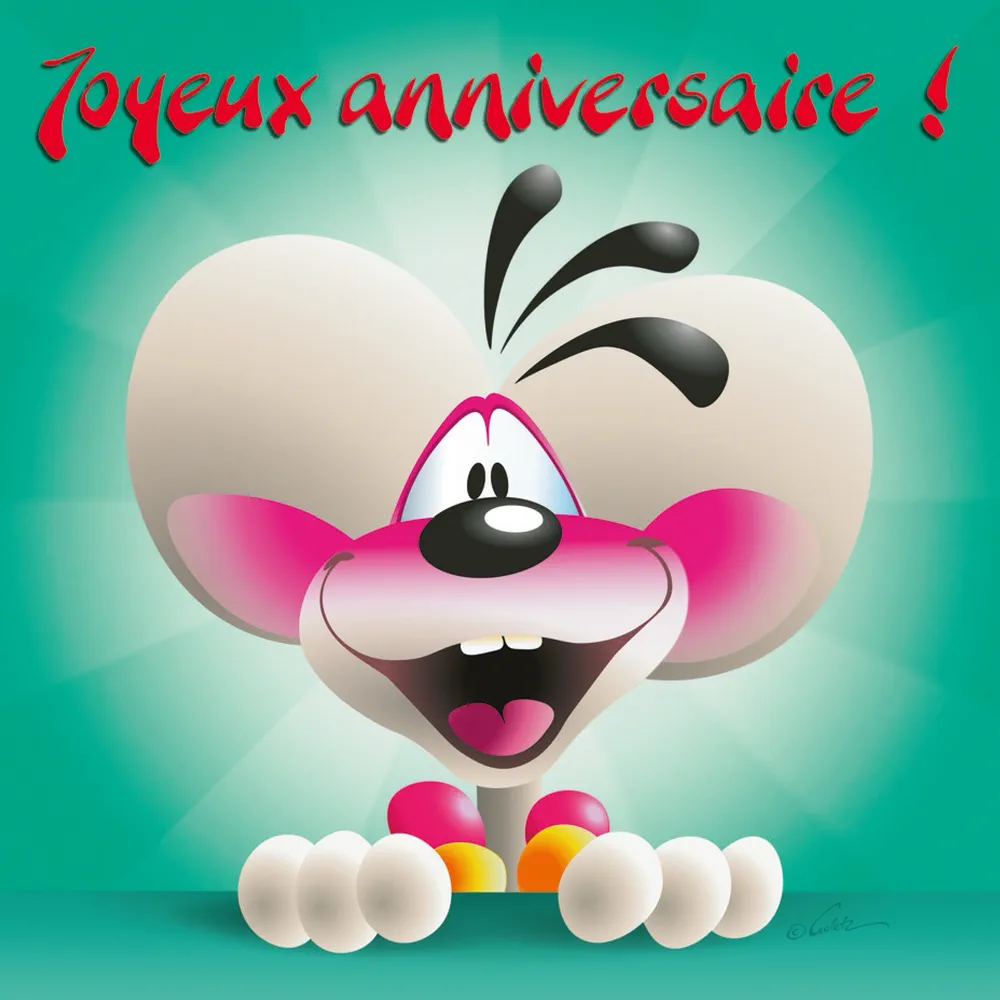 Carte 3D Diddl - Joyeux anniversaire!