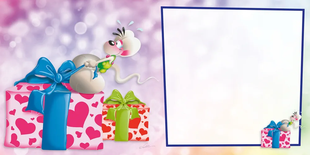 Carte 3D Diddl - Un cadeau pour toi! Carte 3D Diddl - Un cadeau pour toi!