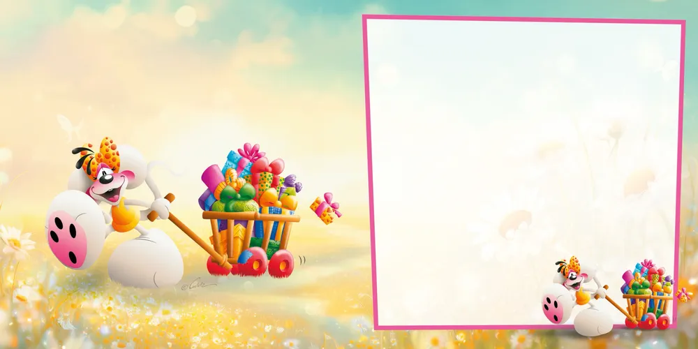 Carte 3D Diddl - Livraison spéciale - Bon annivers