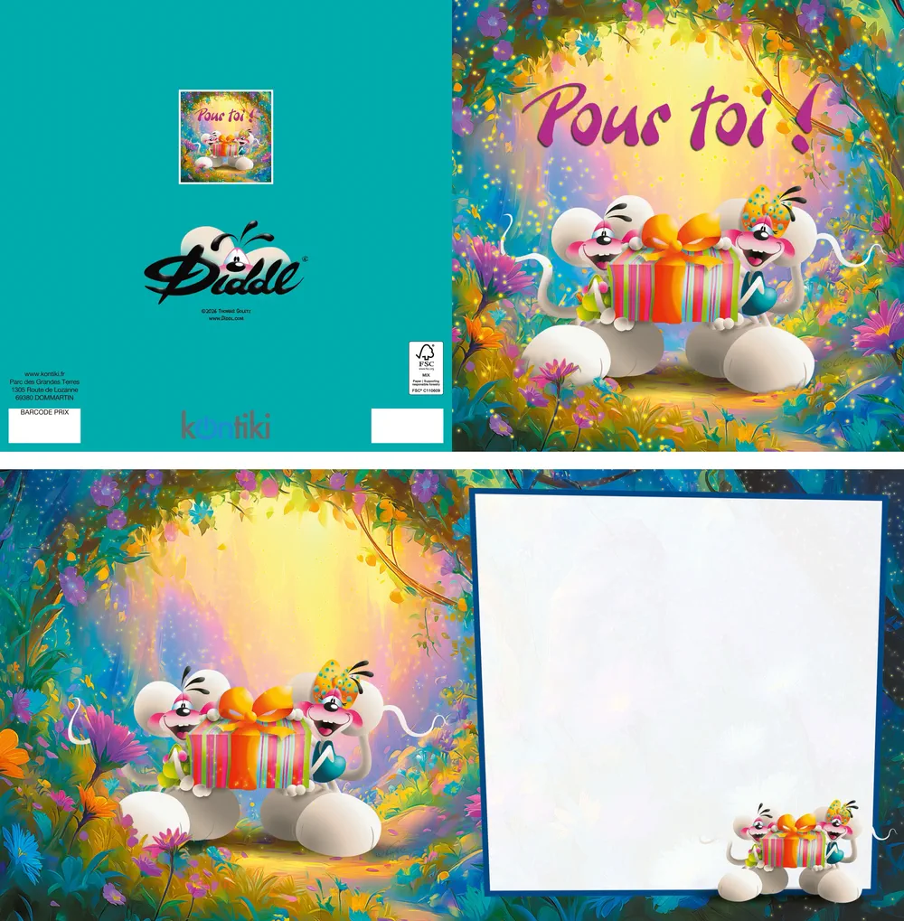 Carte 3D Diddl - Pour toi!