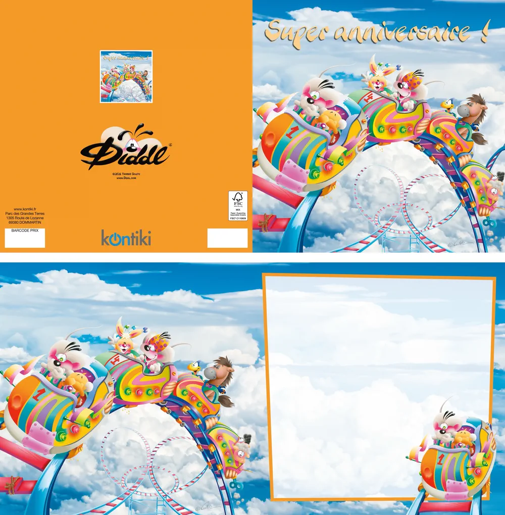 Carte 3D Diddl - Super anniversaire!