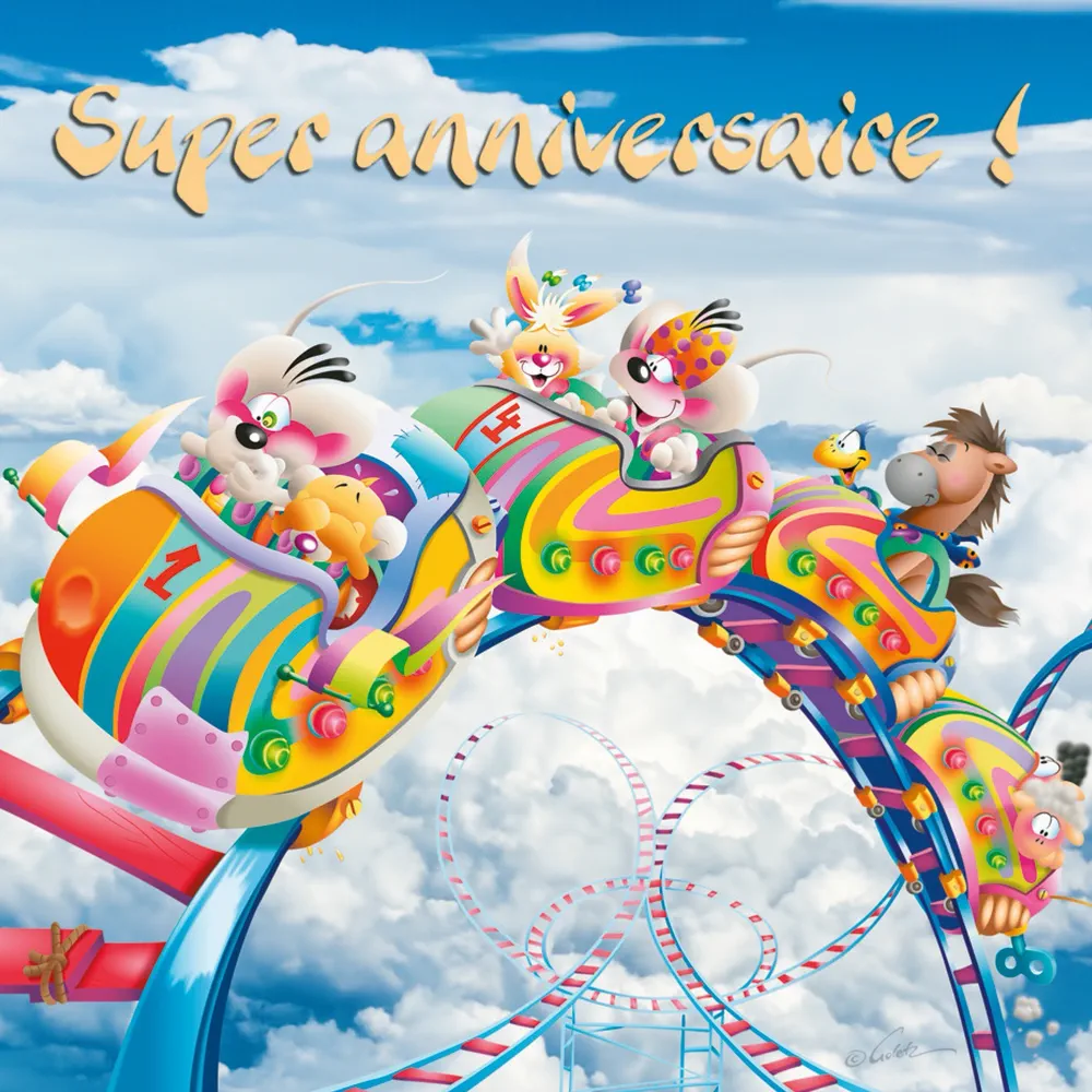 Carte 3D Diddl - Super anniversaire!