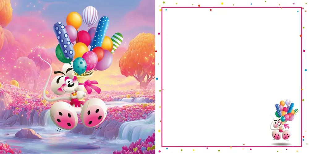 Carte 3D Diddl - Pour ton anniversaire! Carte 3D Diddl - Pour ton anniversaire!