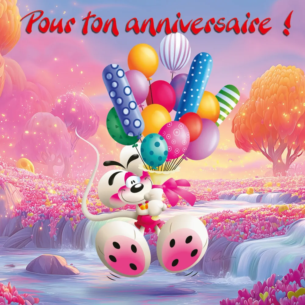 Carte 3D Diddl - Pour ton anniversaire!