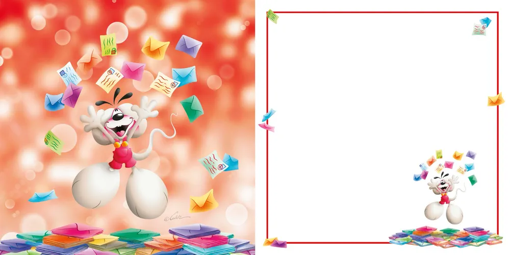 Carte 3D Diddl - Meilleurs vœux d'anniversaire! Carte 3D Diddl - Meilleurs vœux d'anniversaire!