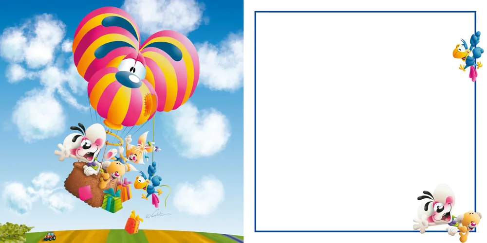 Carte 3D Diddl - Coucou!