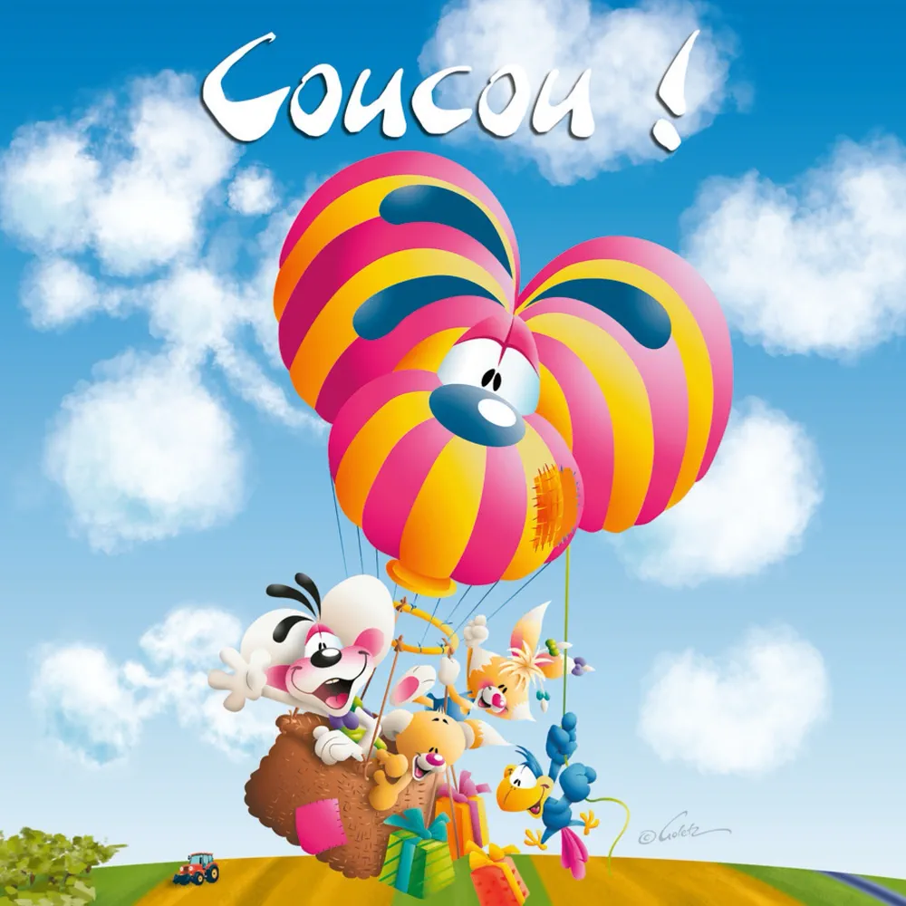 Carte 3D Diddl - Coucou!