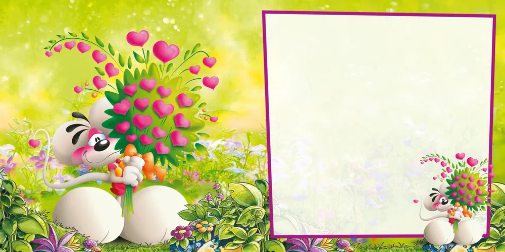 Carte 3D Diddl - Bisous!