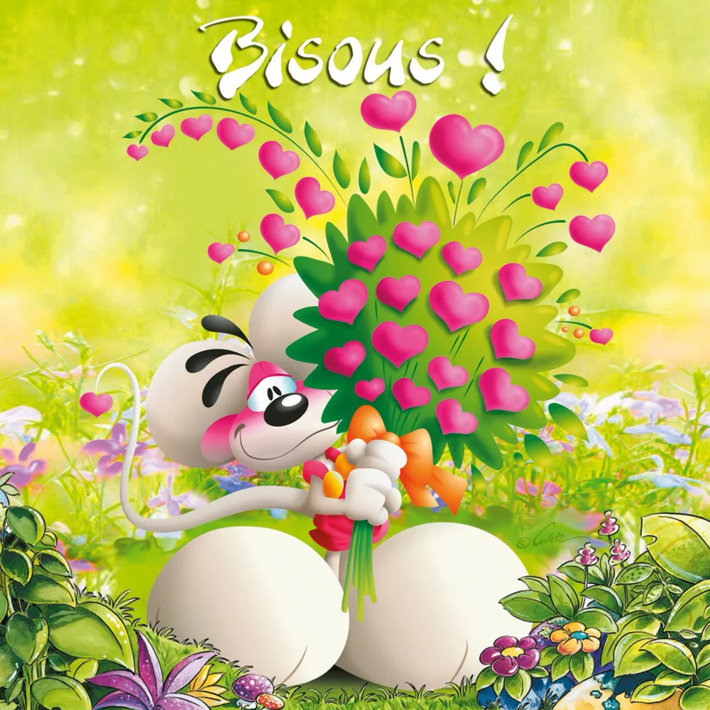 Carte 3D Diddl - Bisous!