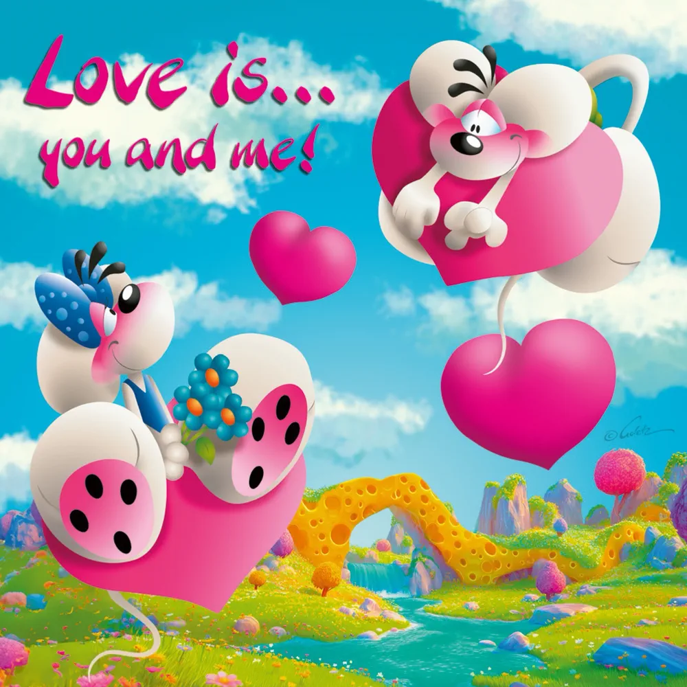 Carte 3D Diddl - Love is… You and me!