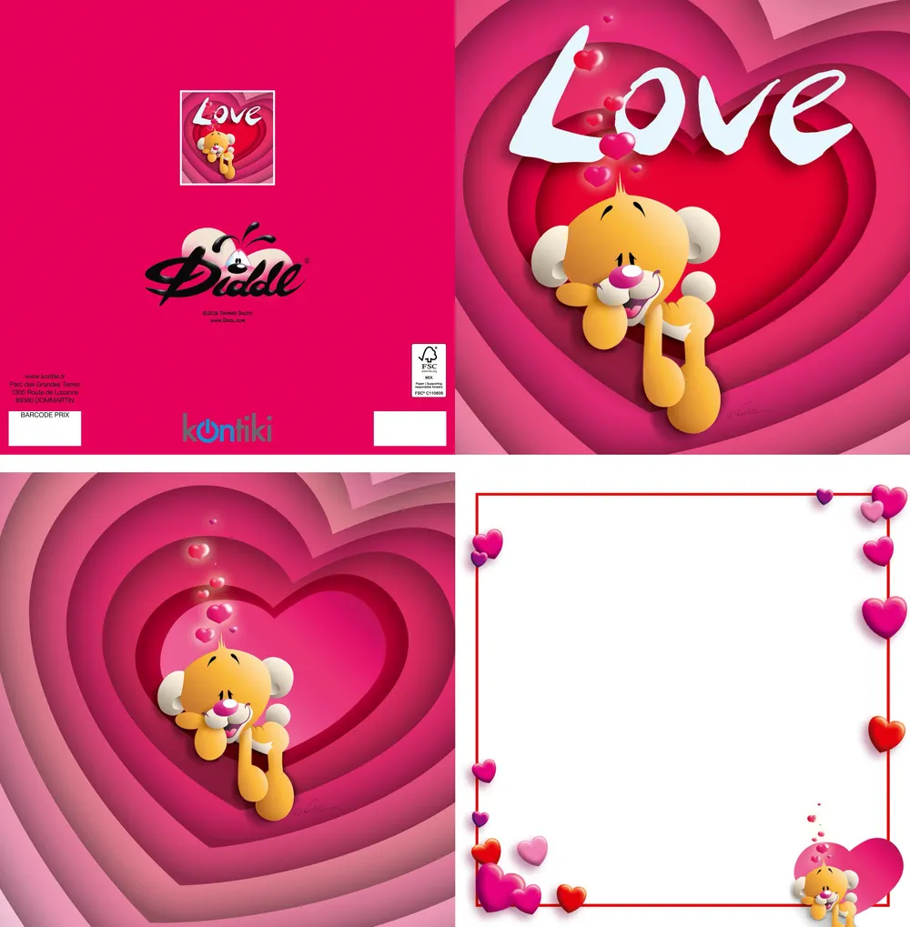 Carte 3D Diddl - Love