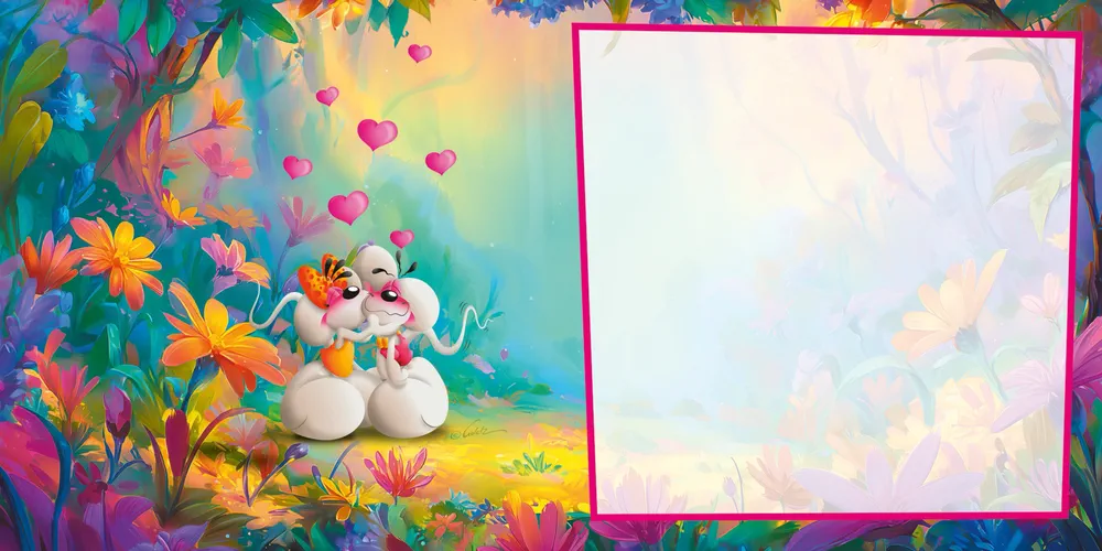 Carte 3D Diddl - Gros bisous! Carte 3D Diddl - Gros bisous!