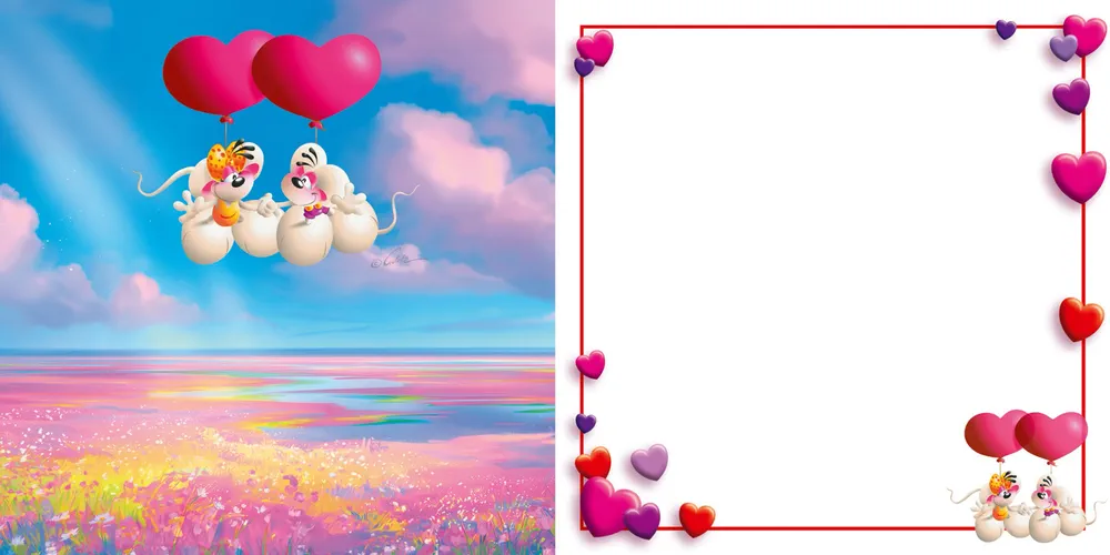 Carte 3D Diddl - Félicitations pour votre mariage!