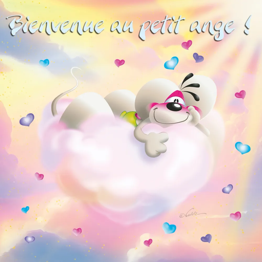 Carte 3D Diddl - Bienvenue au petit ange!
