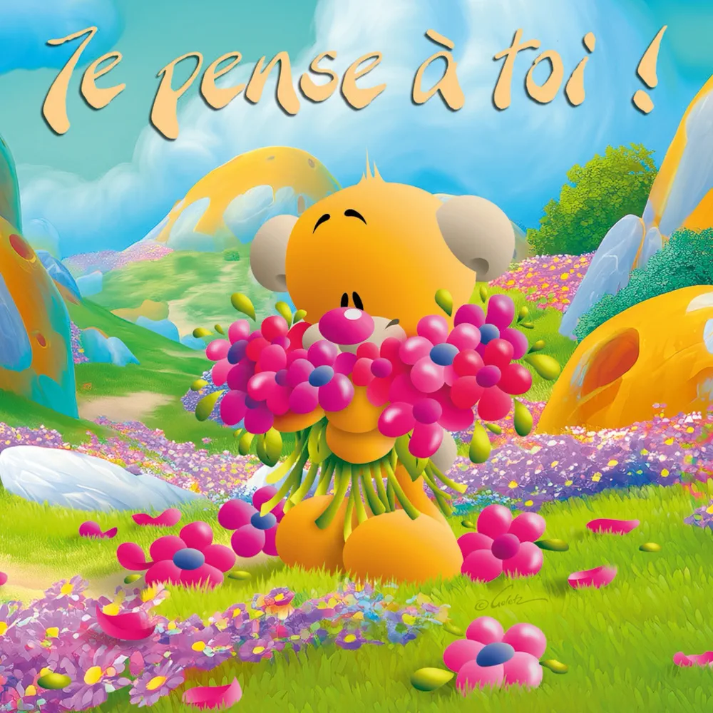 Carte 3D Diddl - Je pense à toi!