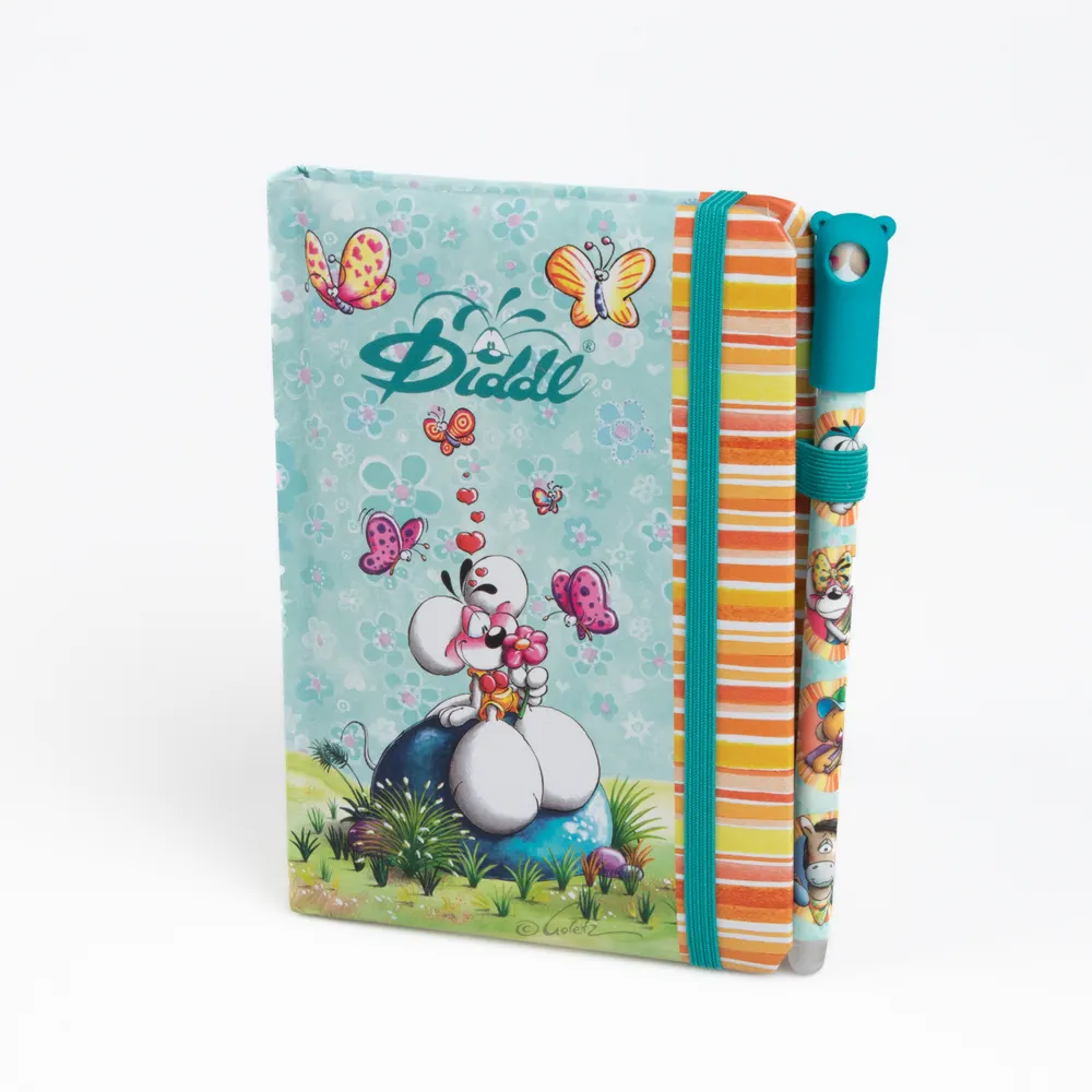 Carnet A6 Bleu + Stylo Diddl