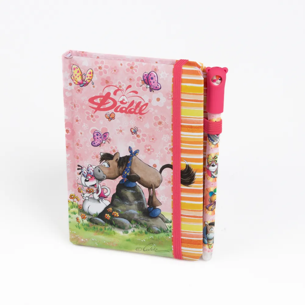 Carnet A6 Rose + Stylo Diddl