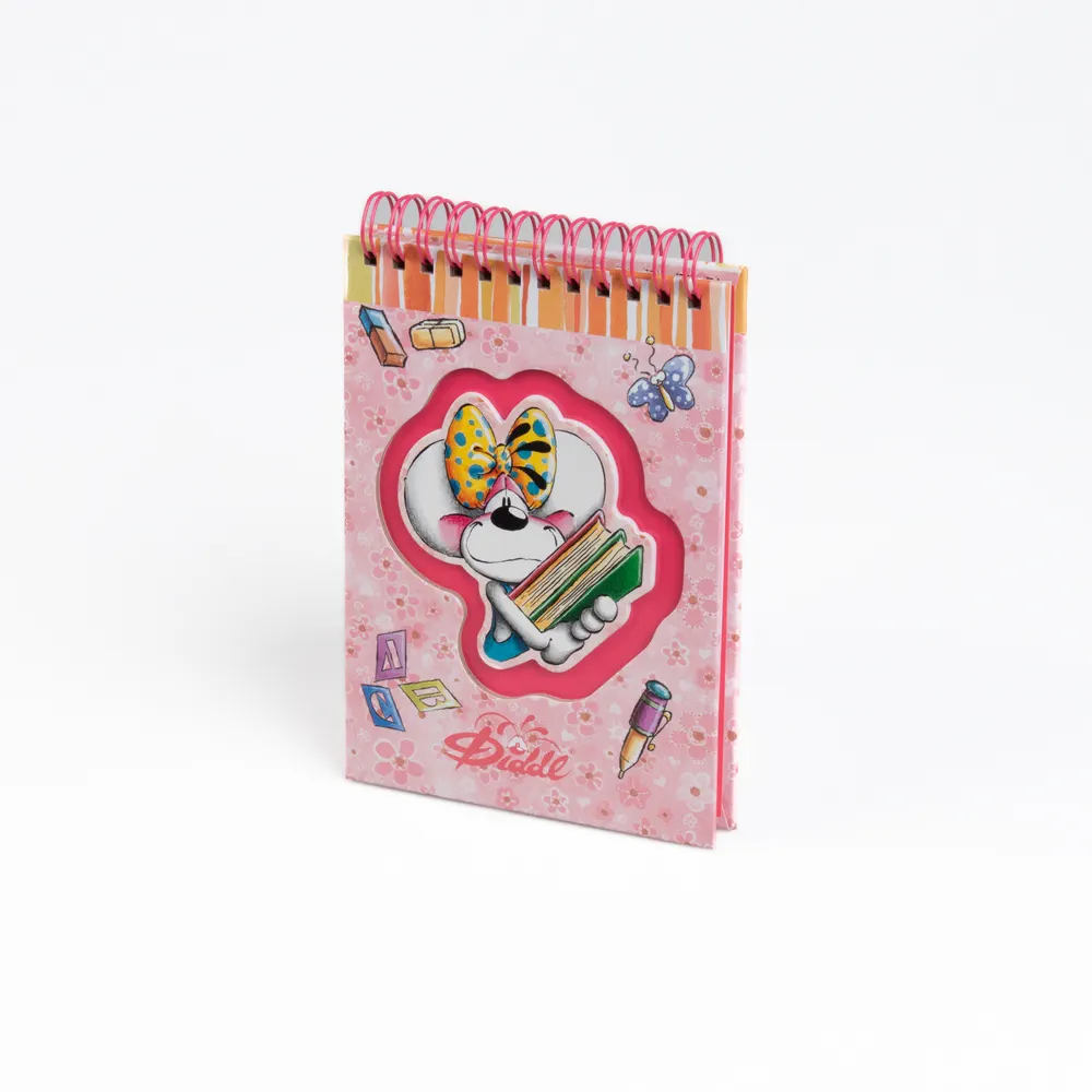 Carnet A6 spirale Rose Diddlina