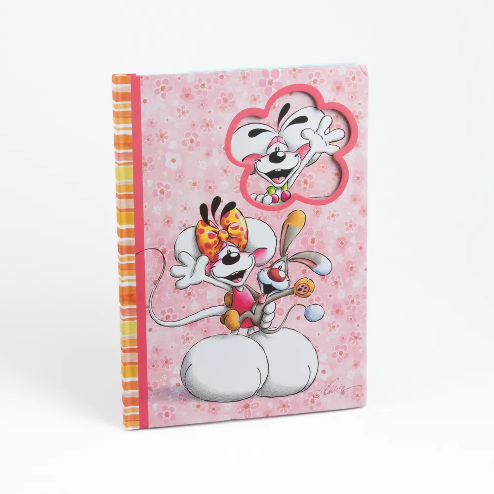 Carnet A4 rigide motif fleur Diddl