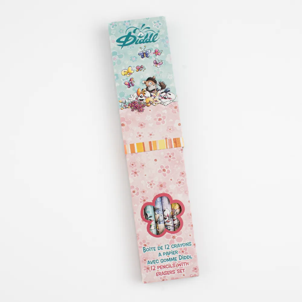 Boite de 12 crayons à papier avec gomme Diddl