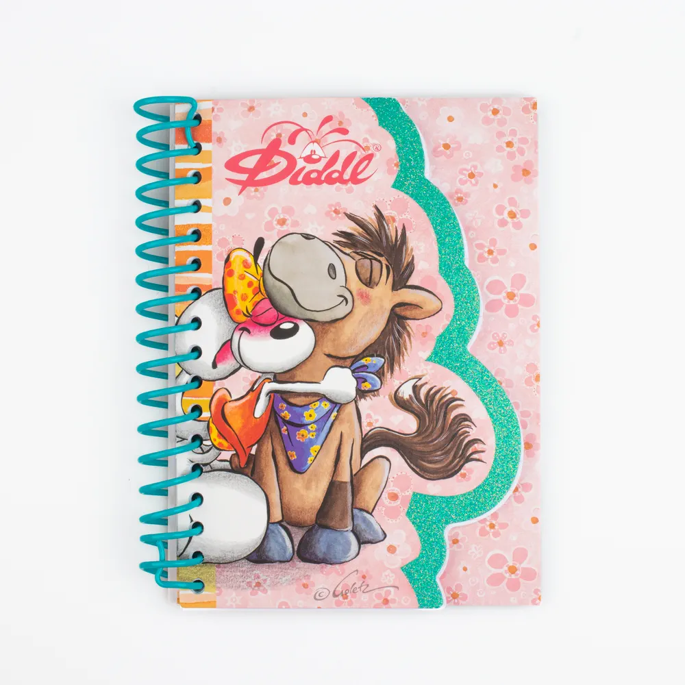 Carnet forme Rose A6 Diddlina
