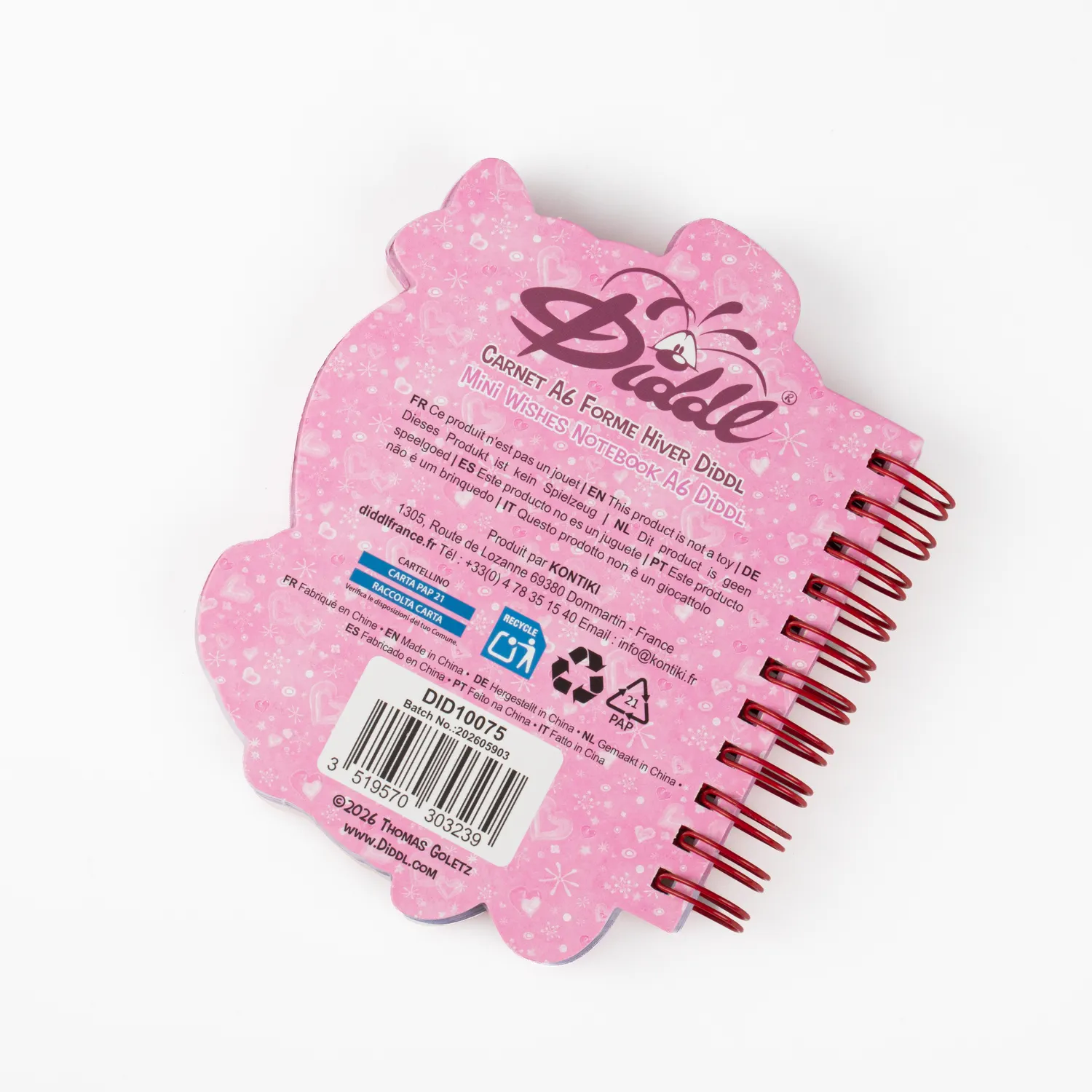 Carnet A6 forme hiver Diddl Rose – Image 3