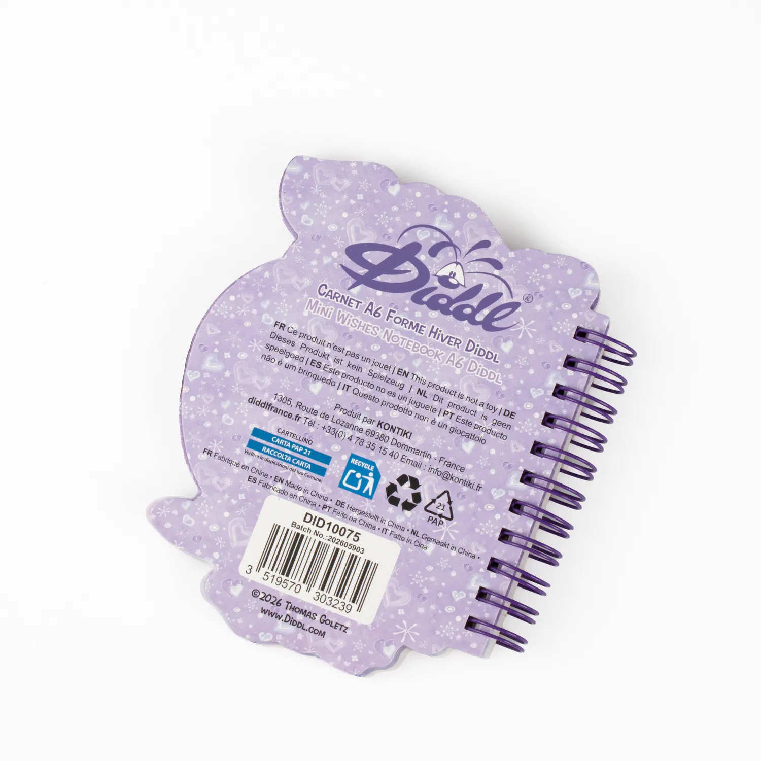 Carnet A6 forme hiver Diddlina Violet – Image 3