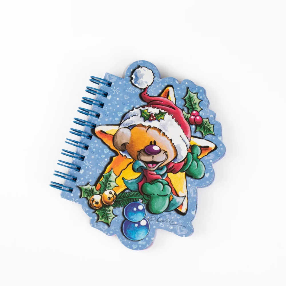 Carnet A6 forme hiver Pimboli Bleu