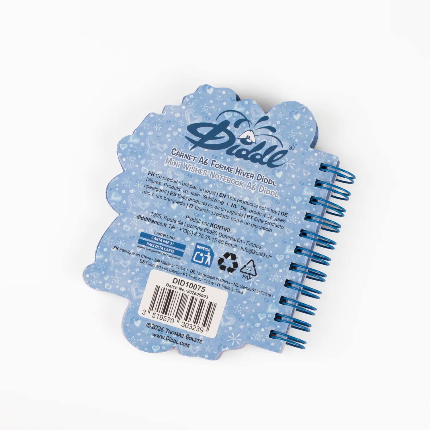 Carnet A6 forme hiver Pimboli Bleu – Image 3